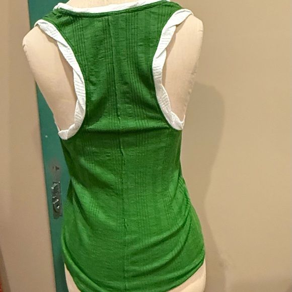 Pilcro Racerback Green Ribbed Tank in Green - Picture 7 of 7
